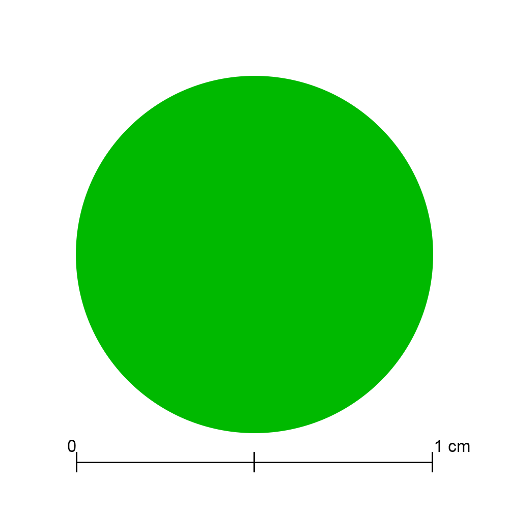 Yeşil 5.000'lik Puan/Nokta Etiketi 1 cm