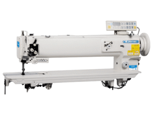 JAKTEC Otomatik Çift Pabuç Tek İğne Uzun Gövde 65cm Ağır Materyal Dikiş Makinesi