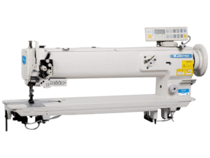 JAKTEC Otomatik Çift Pabuç Çift İğne Uzun Gövde 65cm Ağır Materyal Dikiş Makinesi